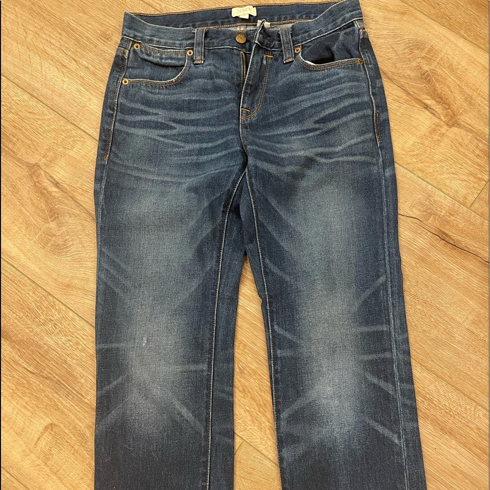 J crew cropped boyfriend jean